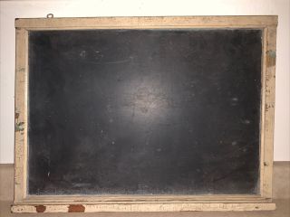 Vintage Small Rustic Framed 20”x14” Chalkboard Primitive With Chalk Ledge
