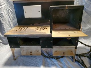 Vintage Little Cook Toy Electric Range Stove & Oven Sears Roebuck & CO. 2