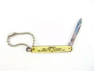 Vintage Colonial Pocket Knife With Advertisement