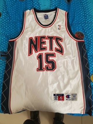 Vintage Jersey Nets Nba Basketball Champion Jersey Sz 48 15 Vince Carter