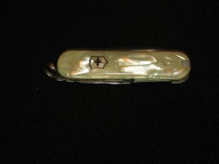 Vintage Victorinox Celluloid " Cracked Ice 2 1/4 Swiss Army Knife Execuair