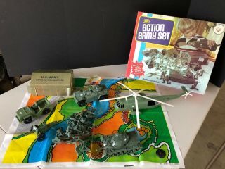 Vintage Processed Plastic Co.  Action Army Set Playset W/ Box