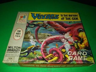 Vintage Milton Bradley Voyage To The Bottom Of The Sea Card Game 1964 Complete