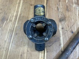 Vintage Toledo Pipe Threading Machine Company 3 in 1 Die Threading 3