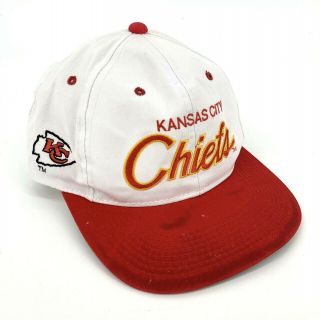 Vintage 90s Sports Specialties Kansas City Chiefs Script Snapback Nfl Hat Pro