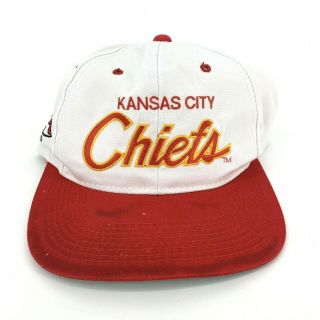 Vintage 90s Sports Specialties KANSAS CITY CHIEFS Script Snapback NFL Hat Pro 2