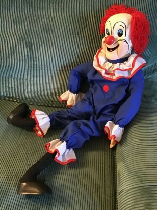 Larry Harmon Bozo The Clown Ventriloquist Dummy Doll 30” tall 2