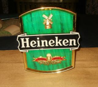 Vintage Heineken Beer Sign Old Advertising Display Sign