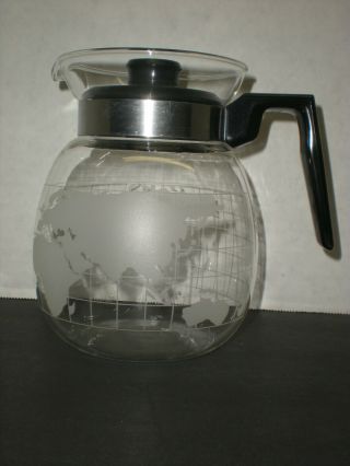 Vintage Nestle Nescafe Glass Globe Coffee Pot Carafe Sugar Creamer 4 Mugs Cups 3
