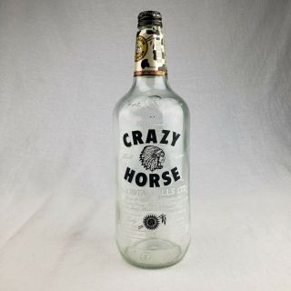 Vintage The Crazy Horse Malt Liquor Beer Bottle Dakota Hills Ltd