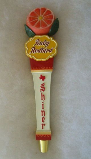 Shiner Ruby Red Bird Beer Tap Handle