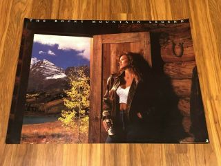 Vintage 1988 Coors Beer Rocky Mountain Legend Sexy Girl Beer Poster Bar Cabin