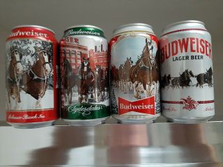 12 Oz Budweiser Happy Holidays Empty Beer Cans Limited Clydesdales 2019