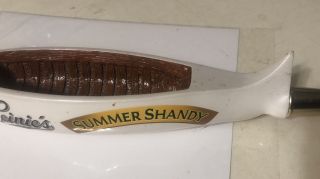 Leinenkugel ' s Summer Shandy Canoe Beer Tap Handle Leinie ' s Lemon 13.  5 inch Long 3
