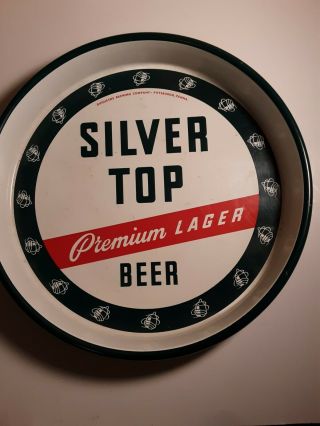 Duquesne Brewery Silver Top Premium Lager Beer Metal Tray 13 Inch Diameter