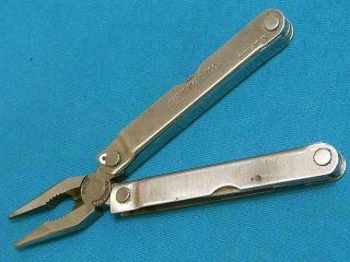 Early Vintage Leatherman Usa Folding Multi Pliers Tools Knife Knives Vg