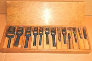 Vintage Kraeuter Leather Hole Punches With Case