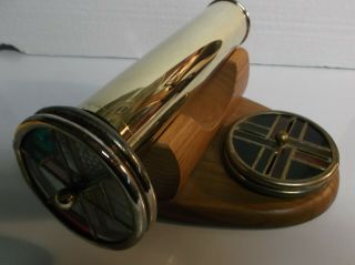 Vintage Janice Chesnik Signed Kaleidoscope With 4 Wheels & Stand Dated 1992