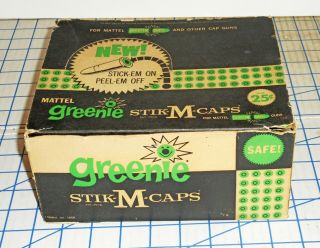 1959 Mattel Shootin Shell Greenie Stick - M - Caps Empty Display Box 634 G