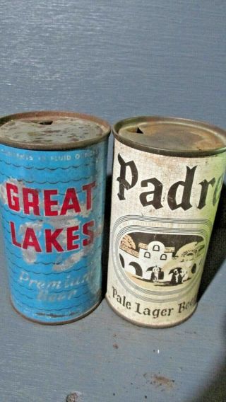 Great Lakes & Padere Flat Top Beer Cans - [read Description] -