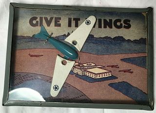 Wwii World War 2 Vintage " Give It Wings " Hand Held Dexterity Puzzle Game