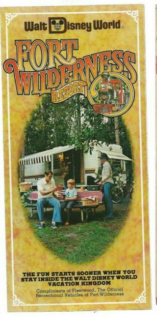 Vintage Brochure - Walt Disney World Fort Wilderness Resort - 1980