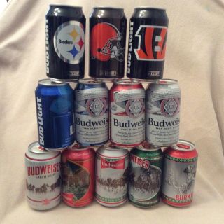 Budweiser 2020 Holiday Beer Cans 12 Ct Bottom Empty Nfl Folds Of Glory