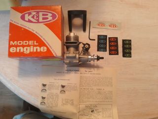 Vintage K&b No.  8011 Torpedo.  40 R/c Series 71f Model Engine.  Parts.