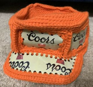 Vintage Knitted Coors Beer Hat - Handmade In Late 70’s/80’s - Banquet Beer