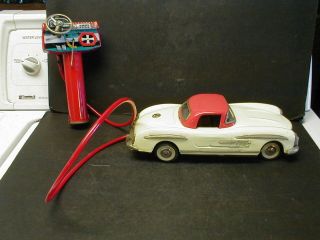 Vint.  T.  N.  Nomura Mercedes - Benz 300 Sl Tin Litho Battery Operated Remote Control