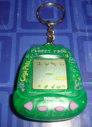 Giga Pets Vtg Floppy Frog Tiger Electronics Game Virtual Friend