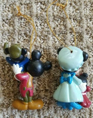 Avon Disney Mickey ' s Christmas Carol Ornaments Mickey,  Minnie Mouse Tiny Tim 2