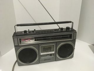 Vintage Sanyo M9923 Am/fm Cassette Recorder Boombox Radio - Please Read