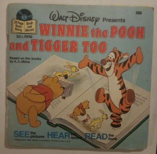Walt Disney Presents " Winnie The Pooh And Tigger Too " Book And Record 33 Rpm