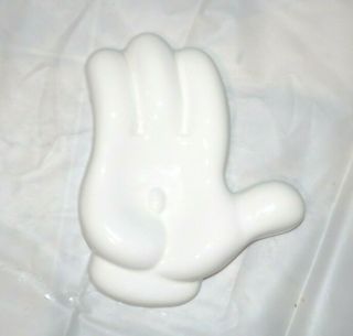 Disney Mickey Mouse Ceramic Gloved Hand Soap Dish Jewelry Tray ©disney Skl Great