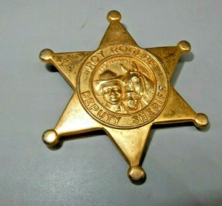 1950 Roy Rogers Deputy Sheriff Badge Whistle & Mirror Secret Compartment