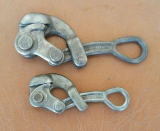 (2) Vintage M Klein & Sons Lineman Cable Pullers 1604 - 20,  1604 - 10 Chicago Usa