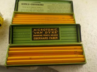 16 Vintage Nos Eberhard Faber Van Dyke Microtomic Pencils 600 - 4b 2 Boxes 8472