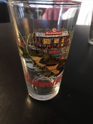 Vintage 1996 Budweiser Frogs Pint Glass