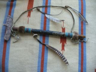 Vintage Native American Indian Ceremonial Beaded Pipe