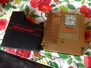 Vintage Nintendo Nes Legend Of Zelda Gold,  Nes Sleeve Cartridge Video Game Wow