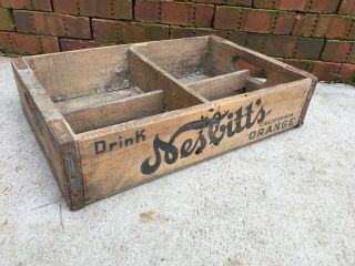 Vintage Wooden Soda Crate Nesbitt’s California Orange Box Sheboygan Wisconsin