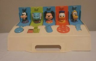 Disney Vintage Pop Up Toy 1975 By Gabriel Industries Goofy,  Mickey,  Donald Duck
