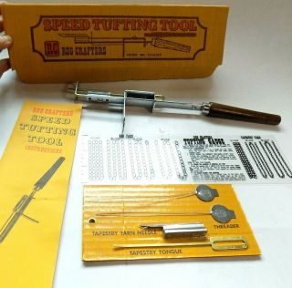 Vintage Rug Crafters Speed Tufting Tool Set Plus 1976