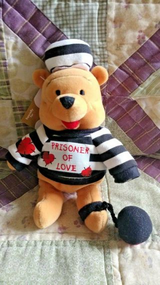 Disney Store Exclusive,  Valentines Day Winnie,  " Prisoner Of Love Pooh ",  8 ",  Mwmt