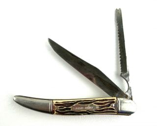 Vintage Colonial Folding Fish Knife Stainless Prov USA 2 Blade Pocket Knife 2