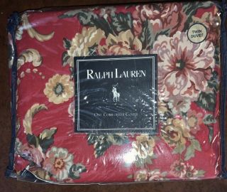 Vintage Ralph Lauren Danielle Floral Twin Duvet Cover In Package
