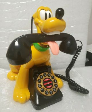 Vintage Disney Telemania Pluto Landline Phone In