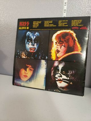 VINTAGE 1977 KISS ALIVE II LP DOUBLE VINYL 2
