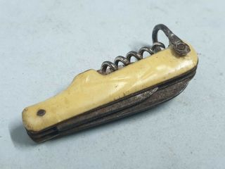 Antique Small Pocket Knife With 4 Functions